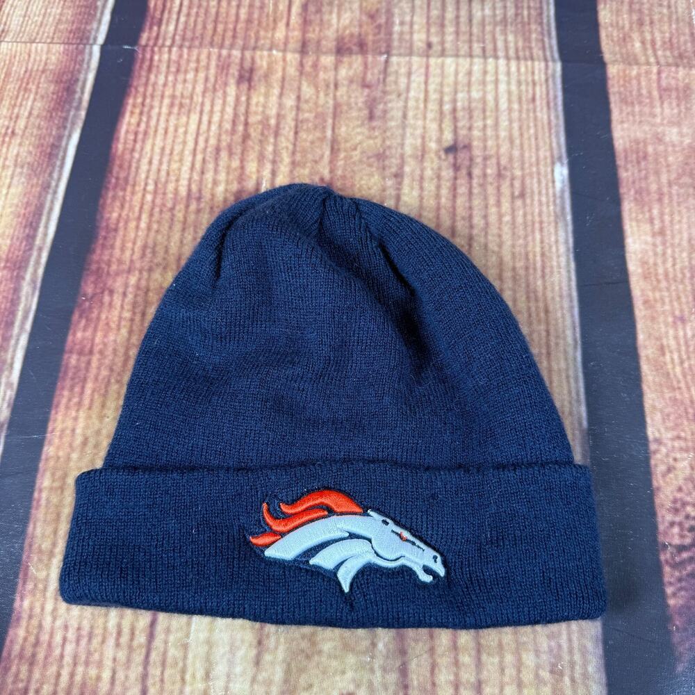 Denver Broncos Unisex Navy Blue NFL Sport Knit Beanie Fold Over Embroidered Logo